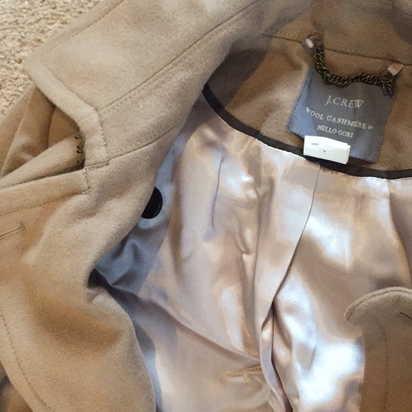 Well loved J.Crew Cashmere wool trench coat - Picture 3 of 4